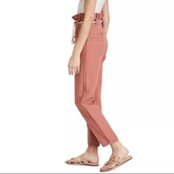 Veronica Beard Karter Paperbag Linen Blend Casual Crop Pants - Picture 3 of 14